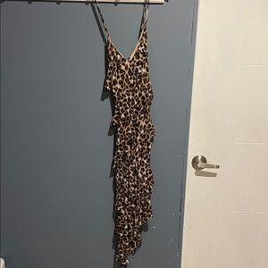 Leopard Print Asymmetrical Dress